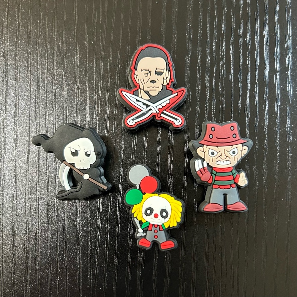 Horror Shoe Charms Set Freddy Michael Myers Halloween Clog Charms
